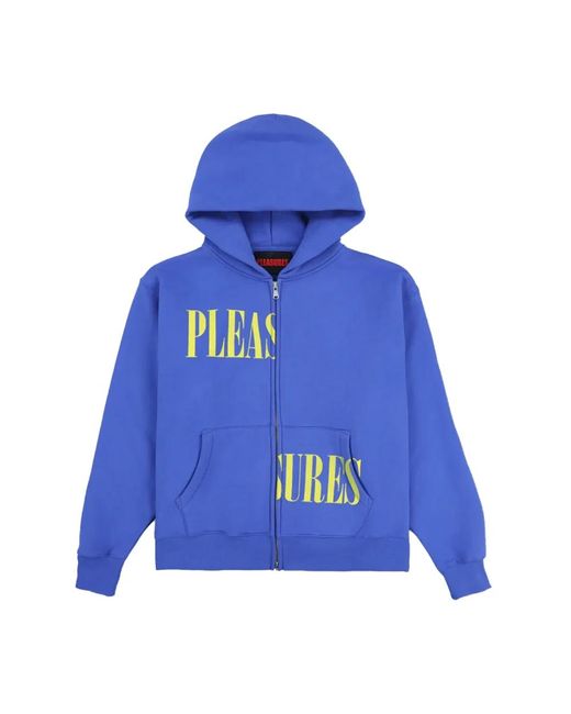 Zip-Throughs di Pleasures in Blue da Uomo