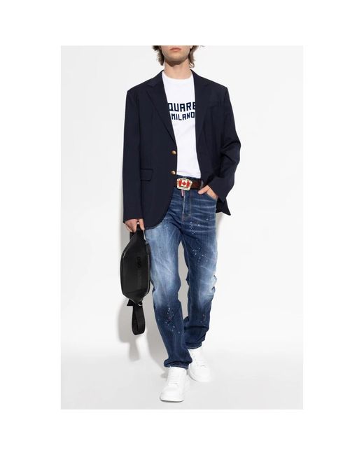 DSquared² Jassen ,Blauw ,Wol Wollen Blazer in het Blue voor heren