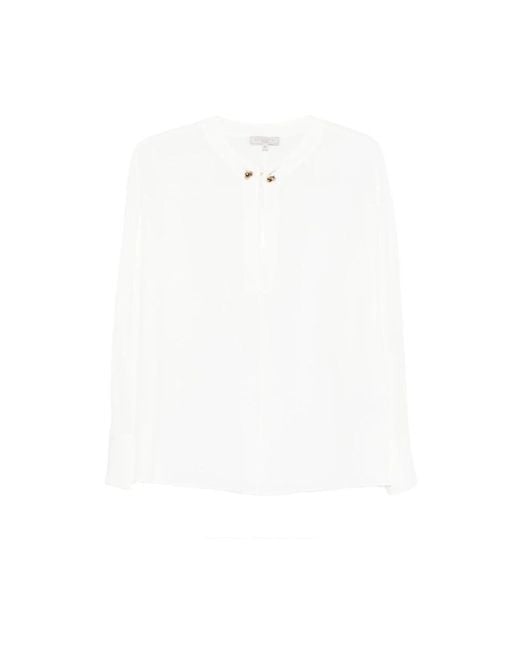 Antonelli Overhemden ,Wit ,Off- Overhemd Met Lange Mouwen En Knoopdetails in het White