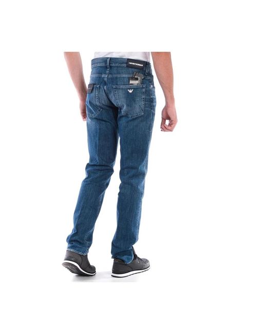 Jeans > slim-fit jeans Emporio Armani pour homme en coloris Blue