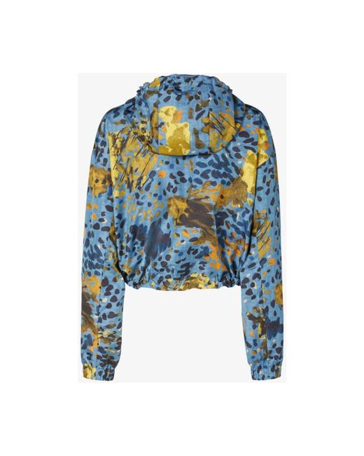 Fendi Jassen ,Blauw ,Leer Reversible Windbreaker in het Blue
