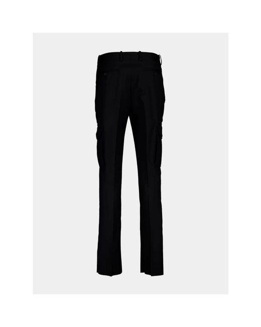 McQueen Black Slim-Fit Trousers for men