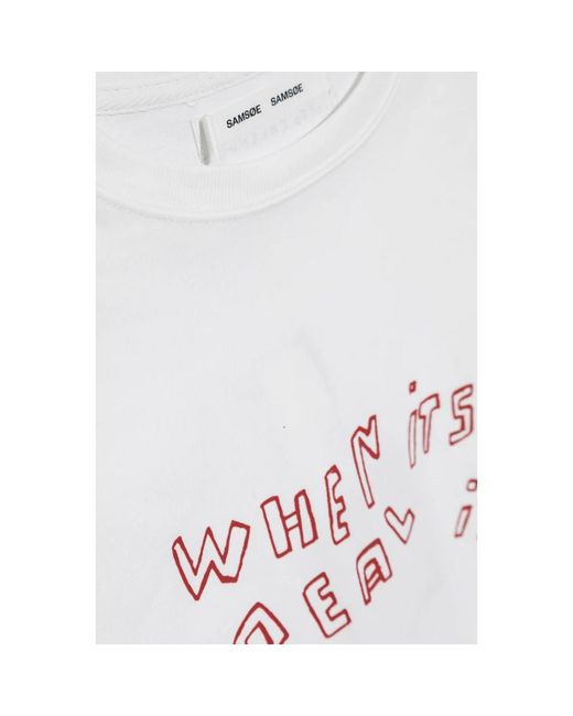 Tops > t-shirts Samsøe & Samsøe en coloris White