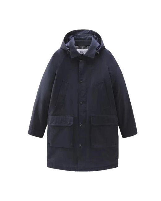 Woolrich Authentic Raglan Coat in het Blue voor heren