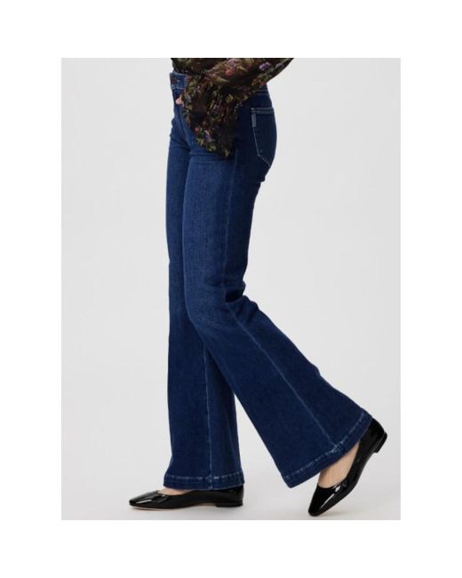PAIGE Blue Vintage-inspirierte high-rise flare jeans