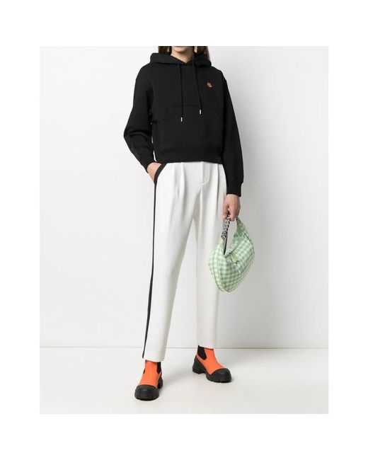 KENZO Hoodies & Sweatvesten ,Zwart ,Katoen Tiger Crest Logo Boxy Hoodie in het Black