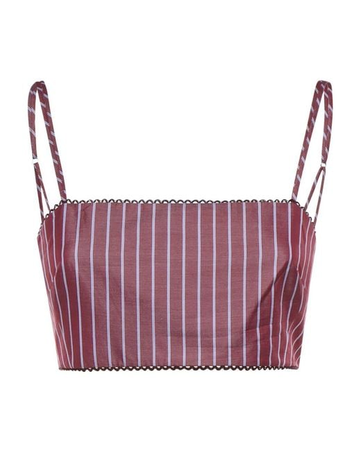 ANDAMANE Purple Sleeveless Tops