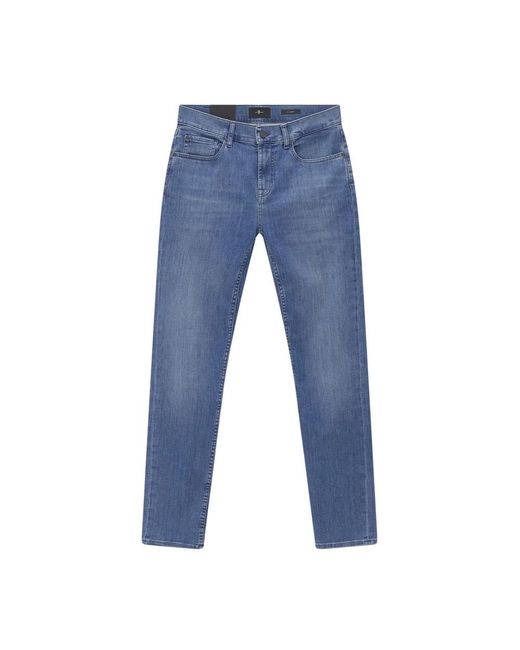 7 For All Mankind Blue Slim Fit Jeans for men