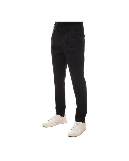 PT01 Geplooide Broek in het Black voor heren