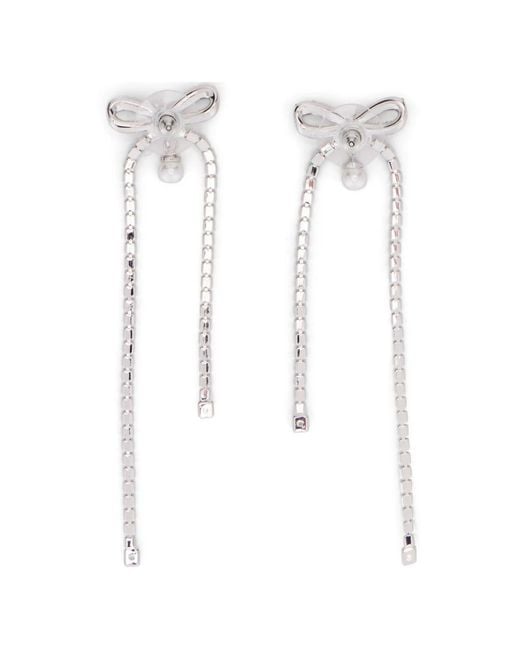 Self-Portrait White Earrings