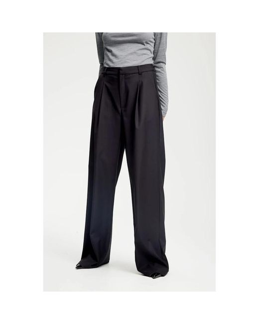Gestuz Black Wide Trousers
