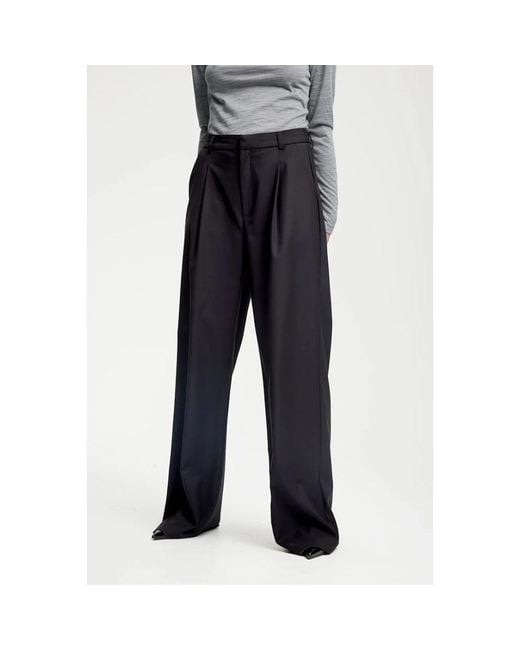 Gestuz Black Wide Trousers