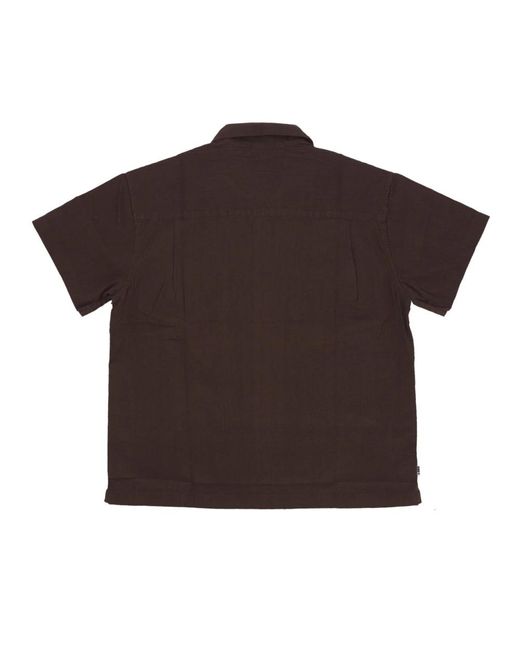 Obey Sunrise gewebtes hemd kurzarm t-shirt in Brown für Herren