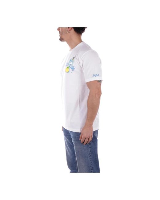 Saint Barth Blue T-Shirts for men