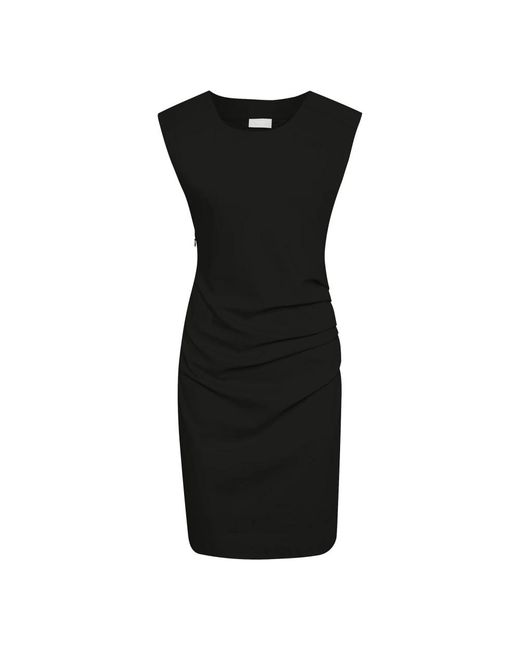 Kaffe India Round-Neck Dress in het Black