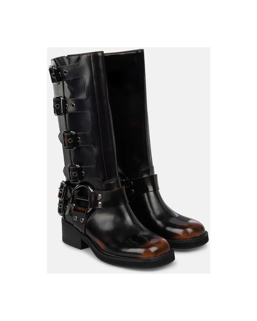 Alma En Pena. Black High Boots