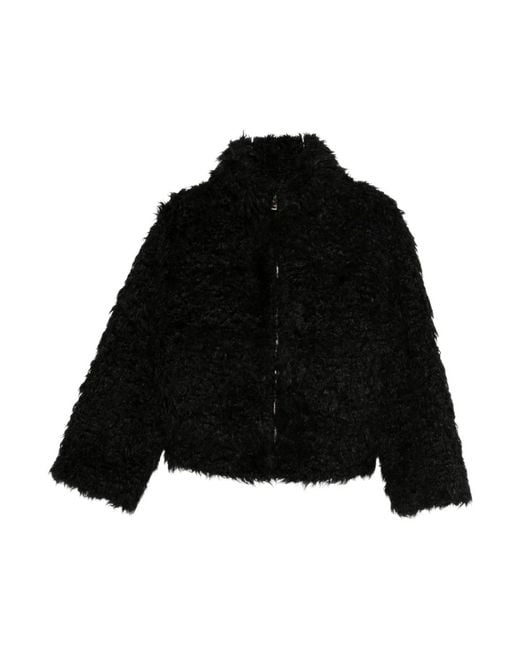 Faux Fur & Shearling Jackets Semicouture en coloris Black