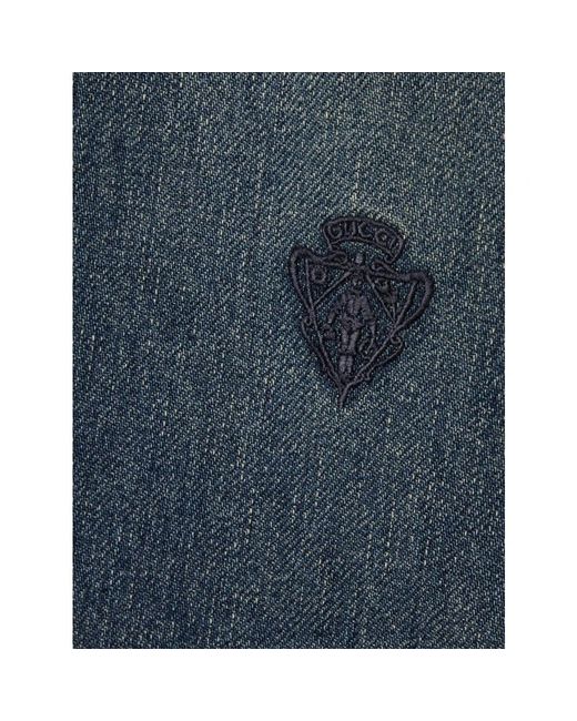 Gucci Blue Denim Shirts for men