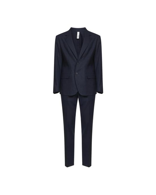Hevò Blue Single Breasted Suits for men
