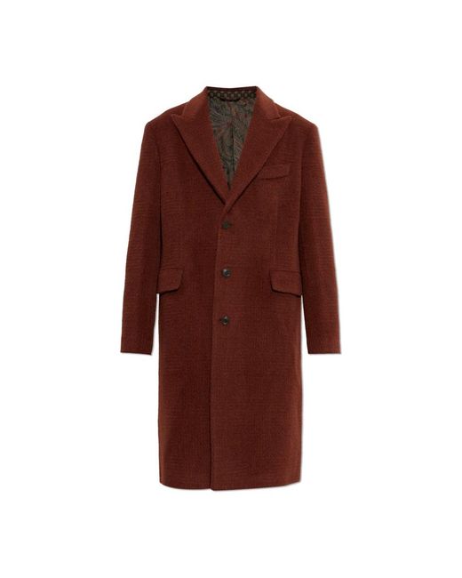 Etro Woljas Met Enkele Split in het Brown voor heren