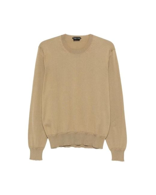 Tom Ford Natural Round-Neck Knitwear for men