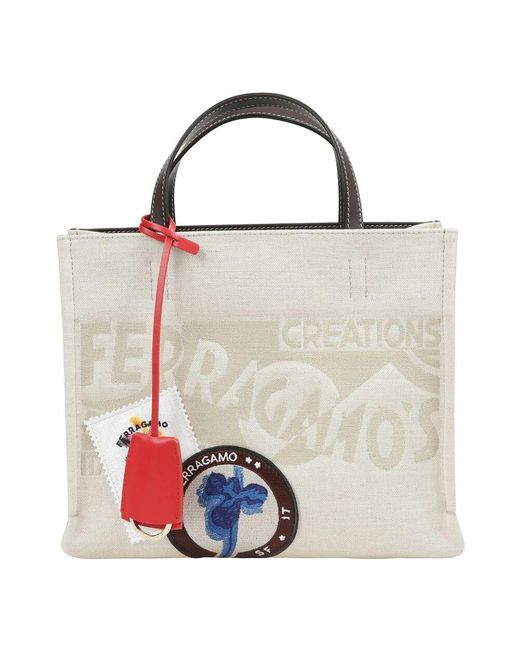 Ferragamo Natural Tote Bags