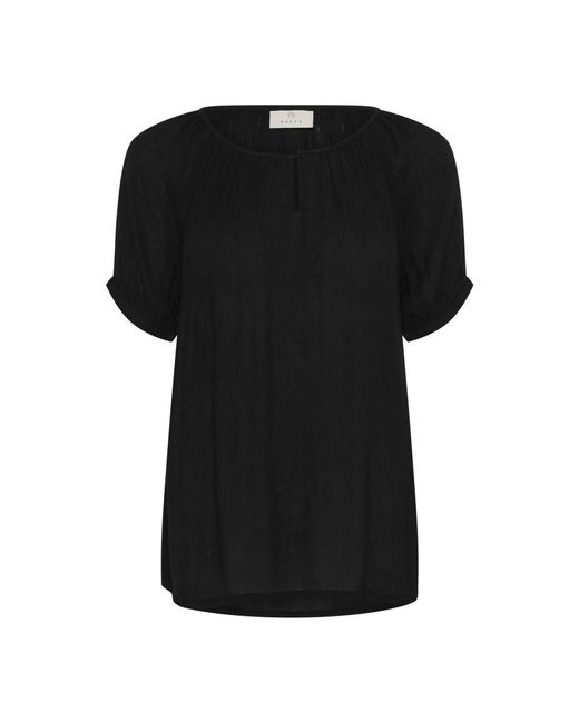 Kaffe Black Raglan Amber Bluse Schwarz Tief