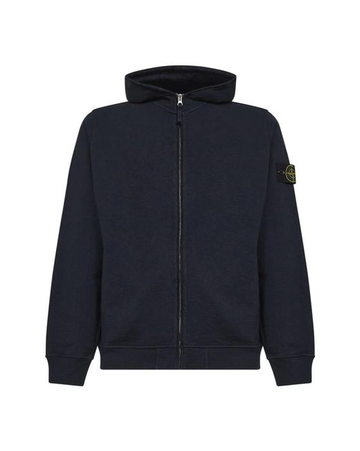 Stone Island Blue Zip-Throughs for men