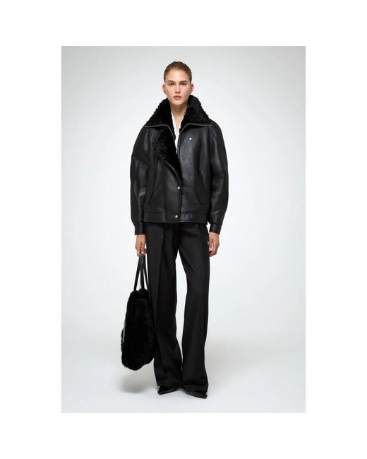 V.sp Sandie Shearling Jas in het Black