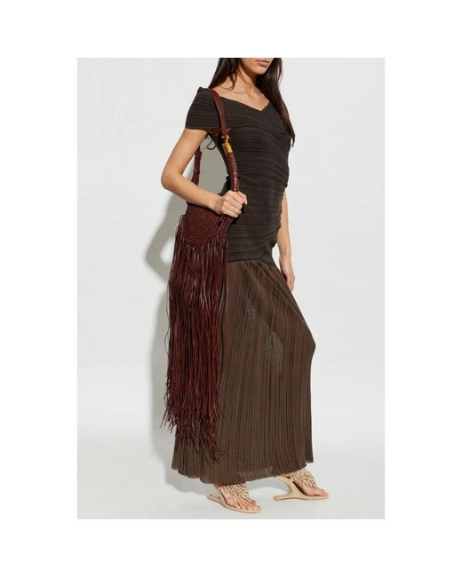 Maxi Dresses Balmain de color Brown