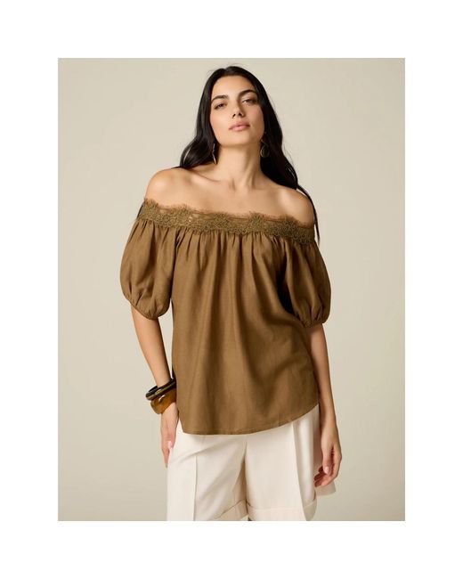 Blouses Oltre de color Green
