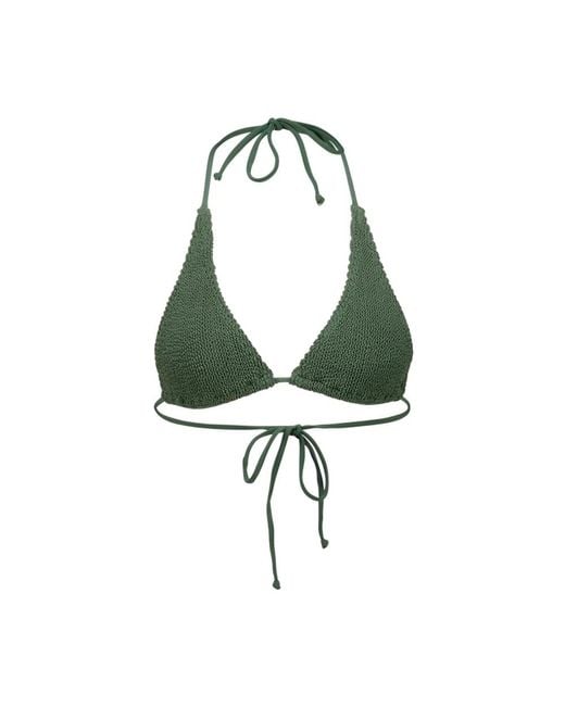 Bondeye Badmode ,Groen ,Nylon Sofie Triangle Bikini Top in het Green