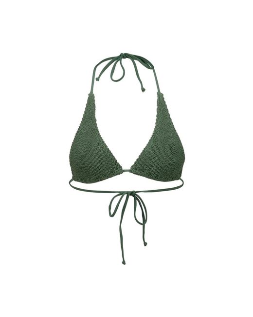 Bondeye Badmode ,Groen ,Nylon Sofie Triangle Bikini Top in het Green
