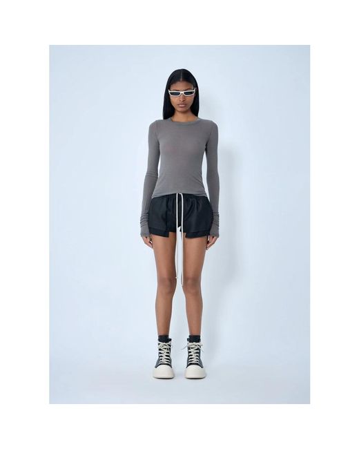 Rick Owens Blue Long Sleeve T-Shirts