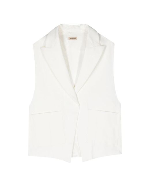 Barena White Frizzy tombo jacket in weiß