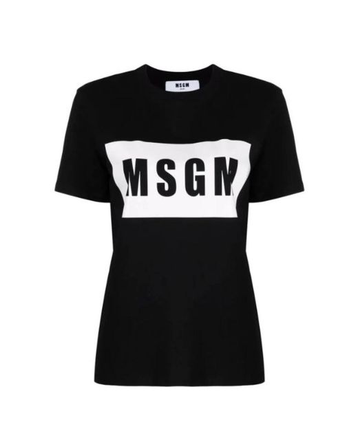 MSGM Black T-Shirts