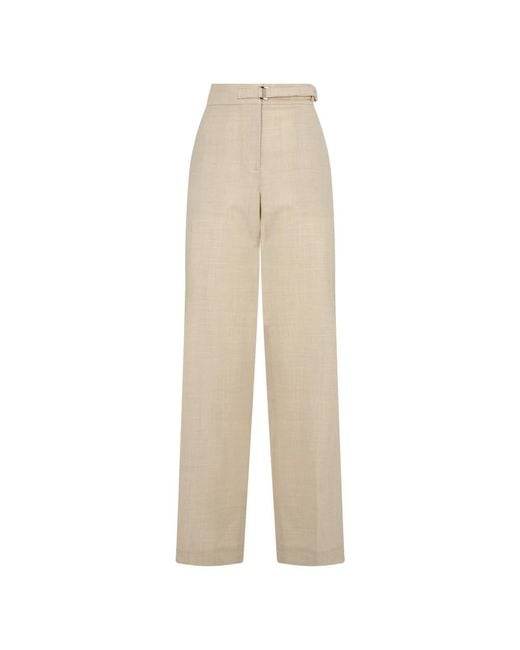 Moorer Natural Wide Trousers