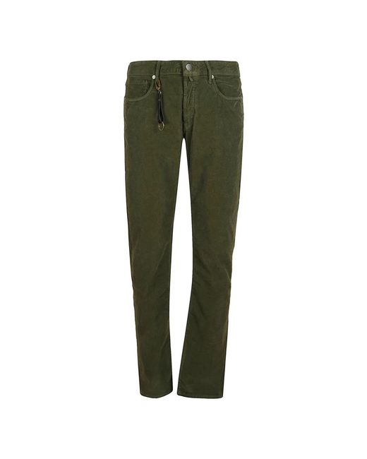 Incotex Green Slim-Fit Trousers for men