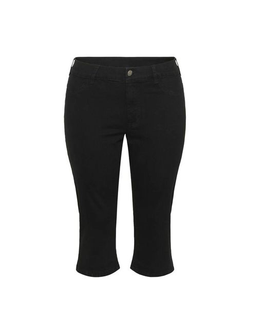 Kaffe Black Schwarze Tiefe Capri Jeans