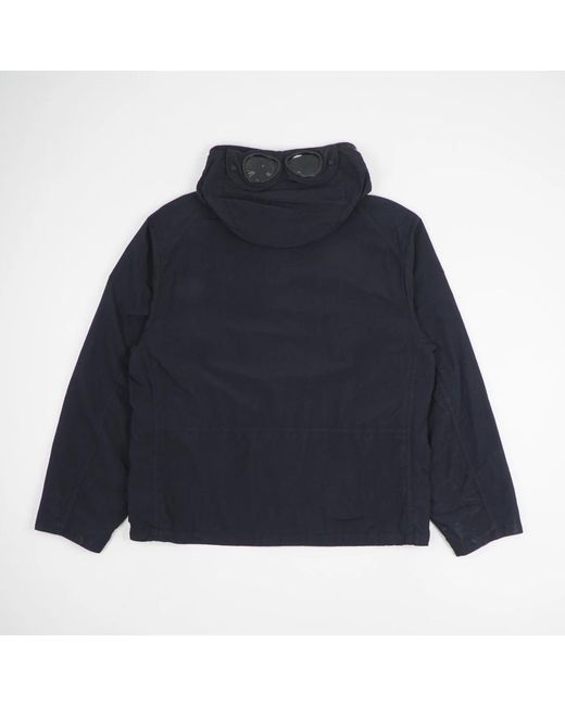 C P Company Jassen ,Blauw ,Nylon Flatt Nylon Goggle Jacket in het Blue voor heren