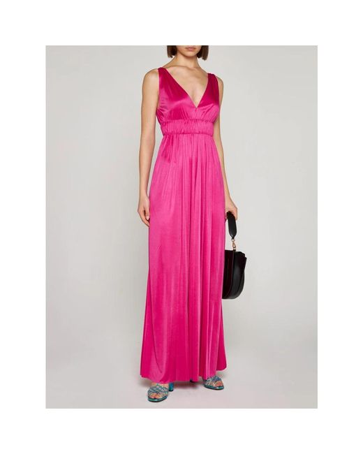 P.A.R.O.S.H. Pink Tecla Long Dress