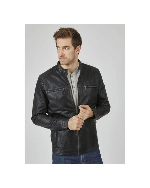 Bugatti Herren Lederjacke Bualberto in Black für Herren