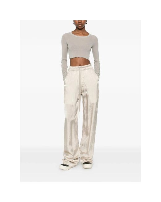 Rick Owens Gray Long Sleeve T-Shirts