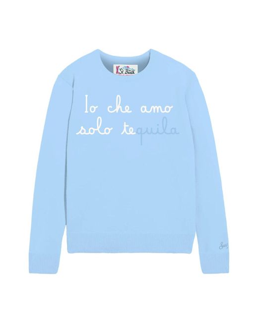 Mc2 Saint Barth Round-Neck Knitwear in het Blue