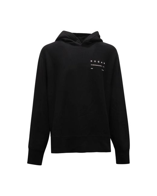 Hogan Black Hoodies for men
