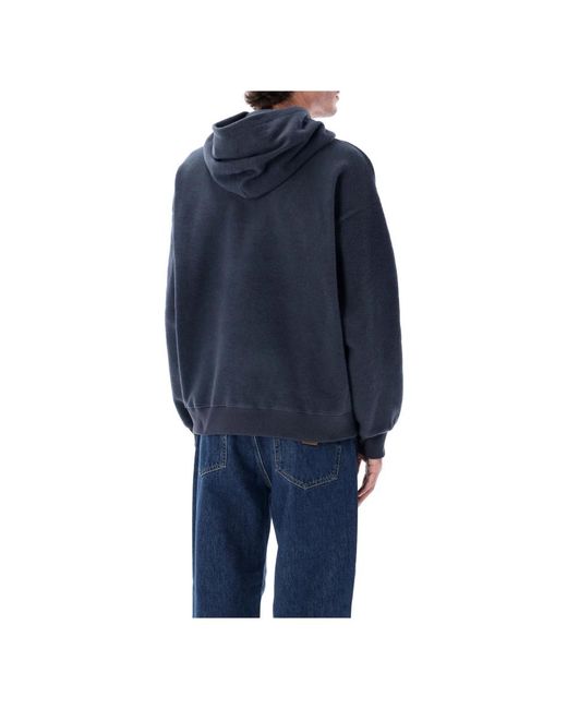 Huf Hoodies & Sweatvesten ,Blauw ,Megablast Reverse Hoodie Met Crack-Effect Artwork in het Blue voor heren