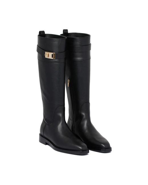 Ferragamo Black High Boots