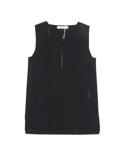 Max Mara Black Sleeveless Tops