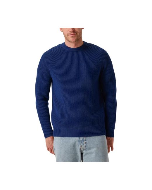 Forét Blauer Wollstrickpullover in Blue für Herren