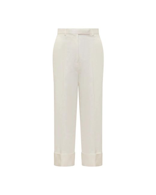 Straight Trousers di Thom Browne in White